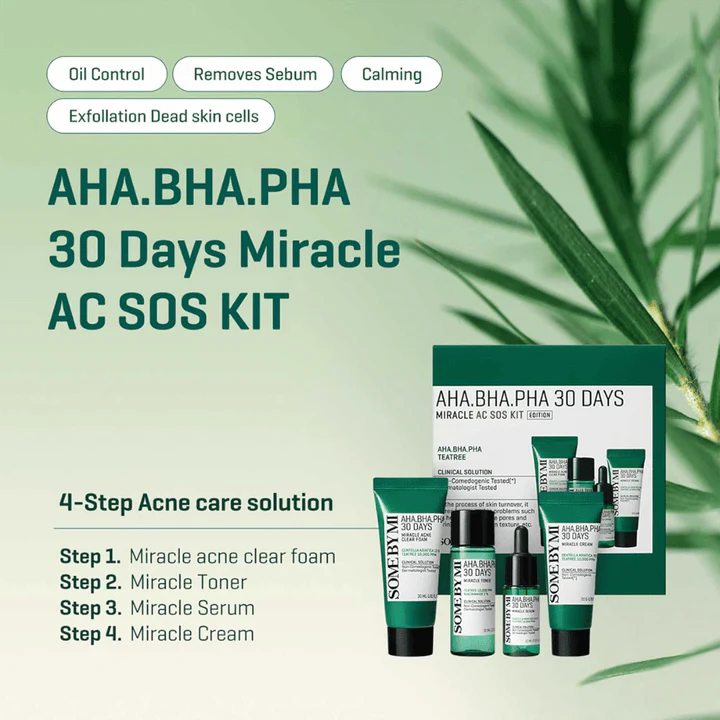 AHA BHA PHA 30 Days Miracle AC SOS Kit [4pcs] - Image 2