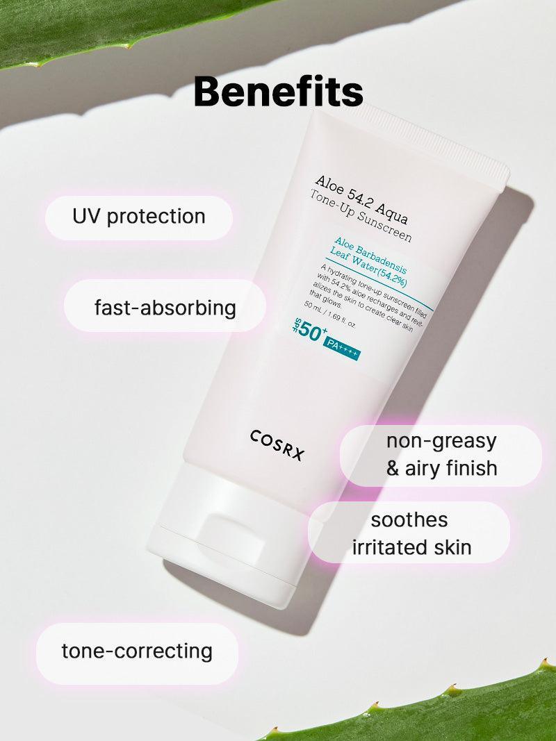 Aloe 54.2 Aqua Tone-up Sunscreen SPF50+ [50ml] - Image 3