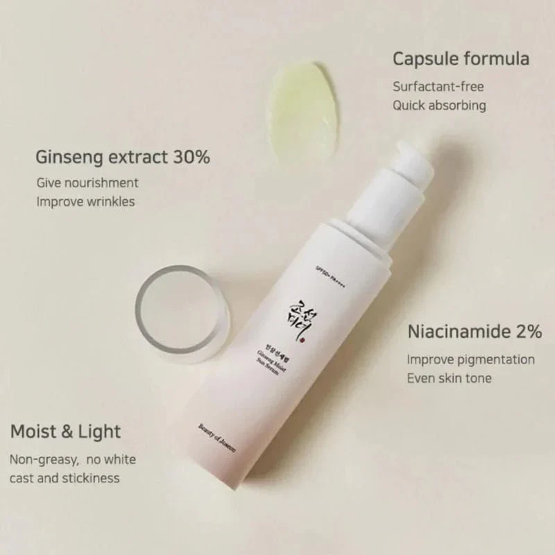 Ginseng Moist Sun Serum SPF50+ [50ml] - Image 4