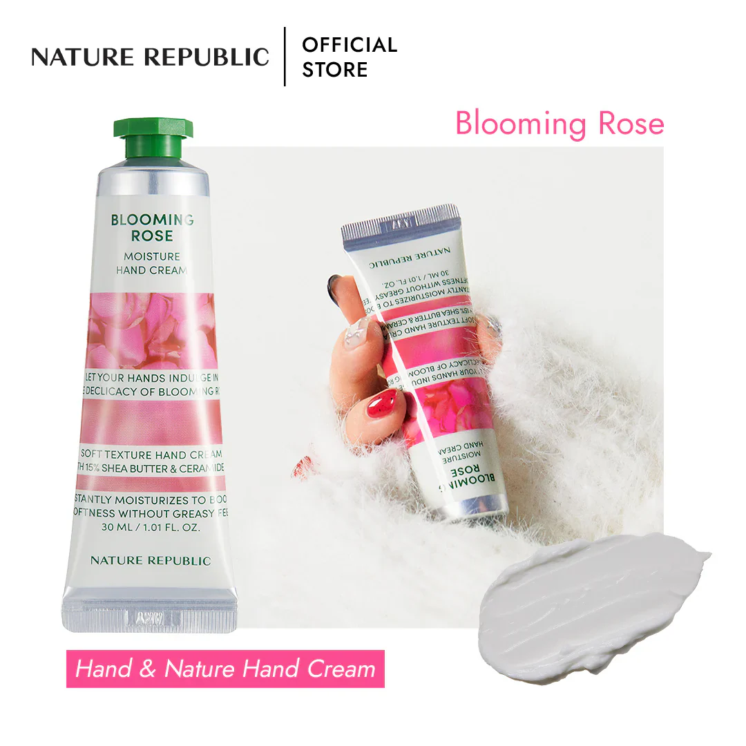HAND & NATURE Blooming Rose Hand Cream [30ml] - Image 2