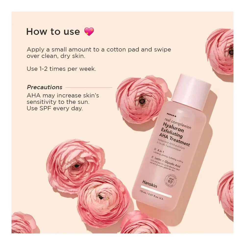 Real Complexion Hyaluron Exfoliating AHA Treatment [150ml] - Image 4