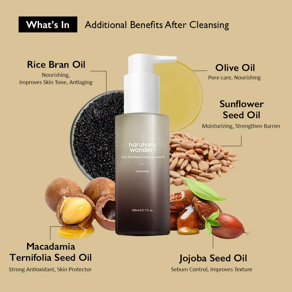 Black Rice Moisture Deep Cleansing Oil [150ml] - Image 4