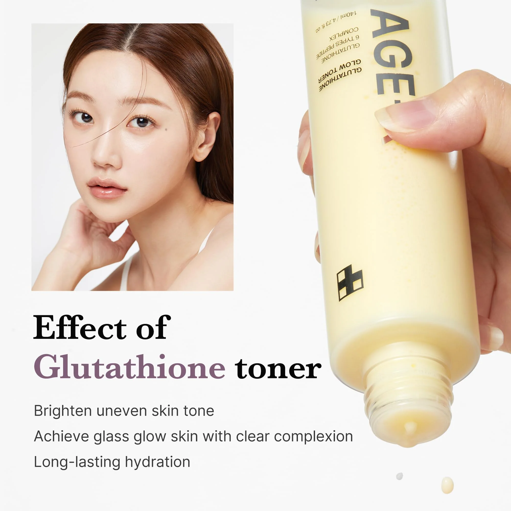 AGE-R Glutathione Glow Toner [140ml] - Image 3