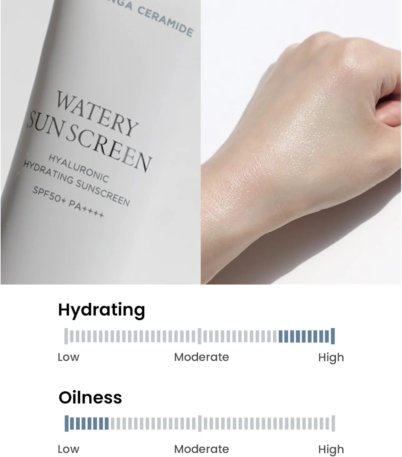 Moringa Ceramide Hydrating Watery Sunscreen [50ml] - Image 2