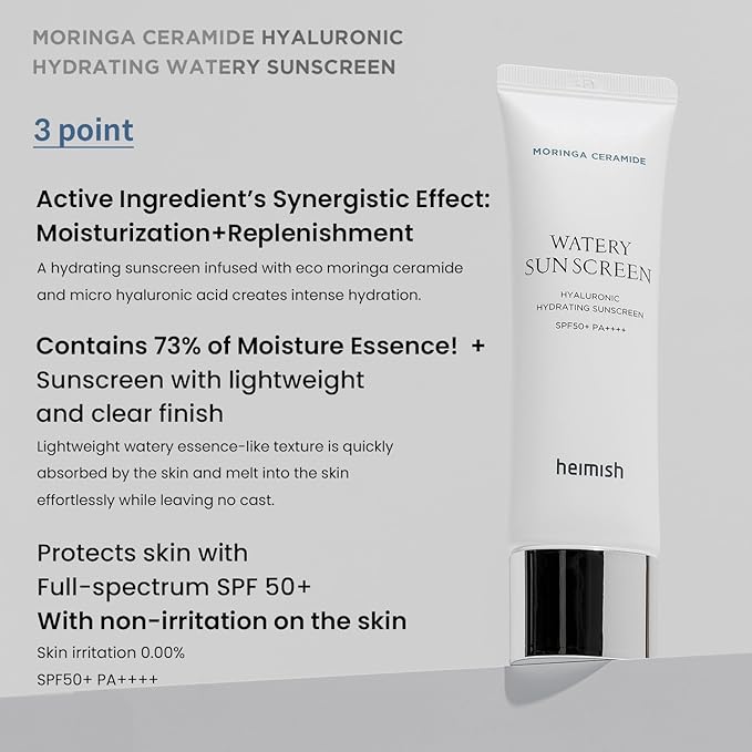 Moringa Ceramide Hydrating Watery Sunscreen [50ml] - Image 3