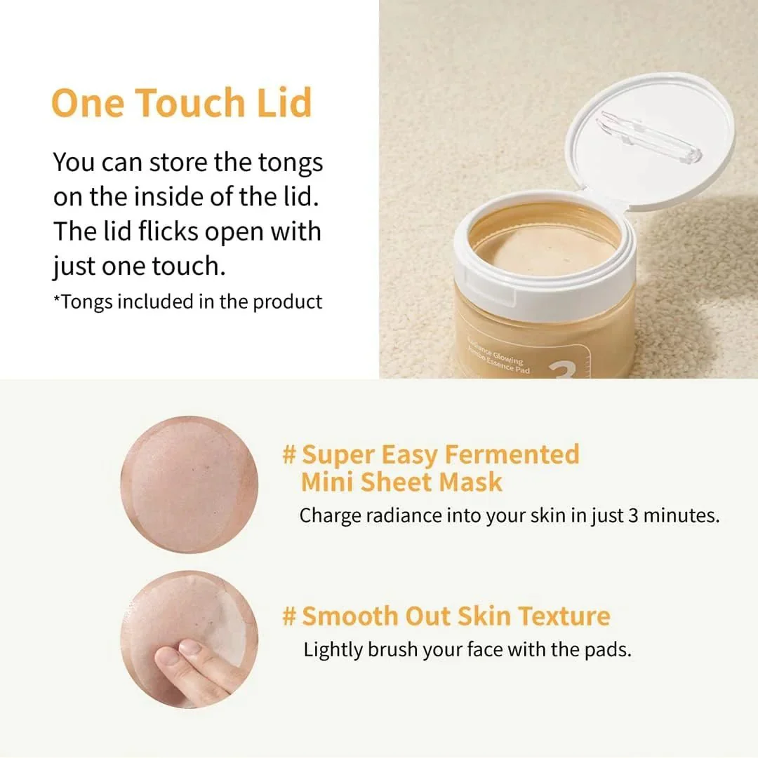 No. 3 Radiance Glowing Jumbo Essence Pad [70 sheets] - Image 4