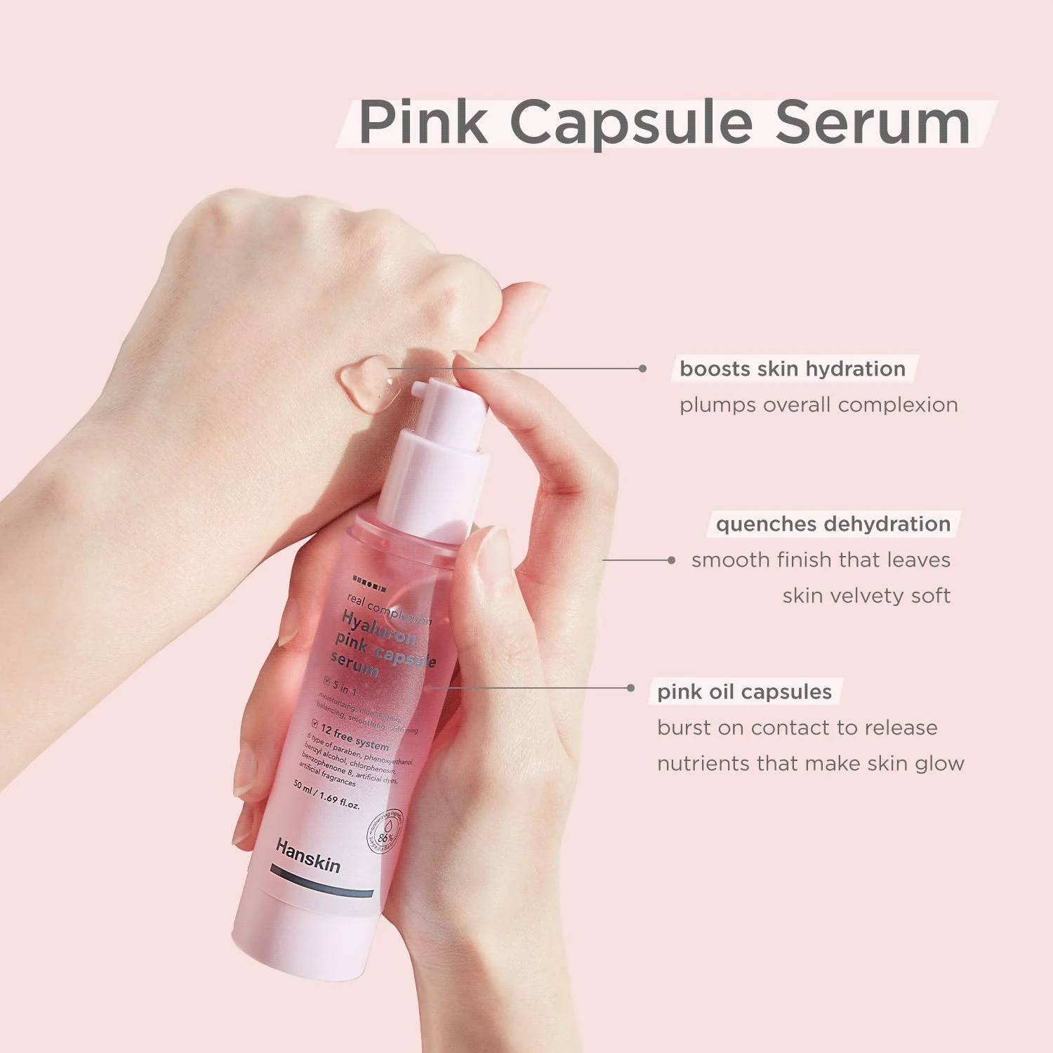 Real Complexion Hyaluron Pink Capsule Serum [50ml] - Image 3