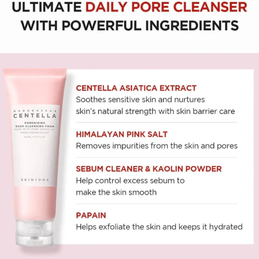 Madagascar Centella Poremizing Deep Cleansing Foam [125ml] - Image 5